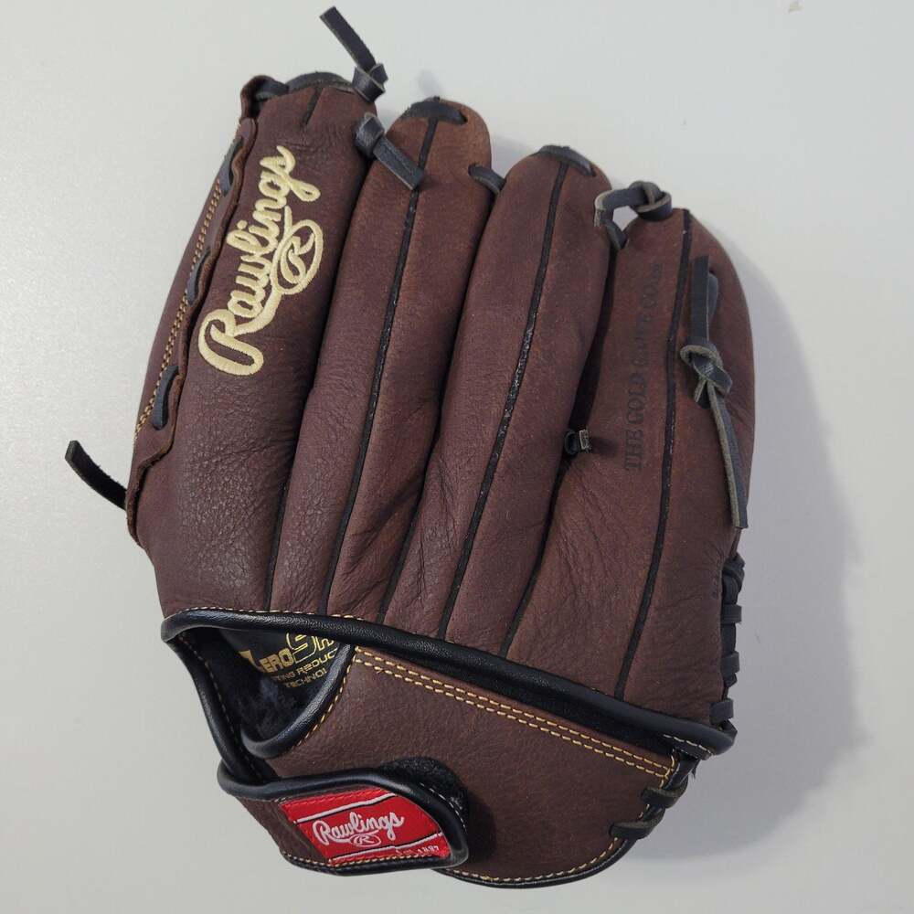 Rawlings Zero Shock 12 1/2 Inch Leather Baseball Glove RBG36DB Brown Right Hand